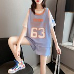 505#200 pounds fat mm large size summer casual sports suit for women new loose short-sleeved shorts student two-piece set