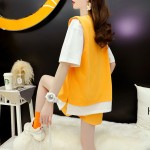 512# short-sleeved shorts sports suit for women 2023 new summer Korean version loose fashion casual two-piece set