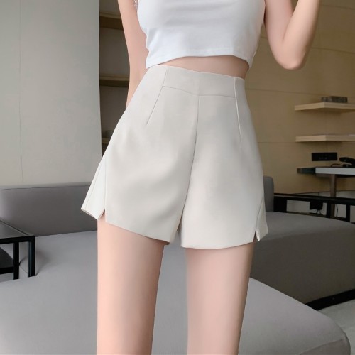 2023 New ins High Waist Suit Pants Slim Elastic A-Line Pants Casual Pants Shorts Slim Hot Pants Women's Clothing