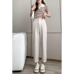 Suit pants 2023 women's spring and summer nine-point pants suit pants thin casual pants large size small professional cigarette pants trend