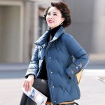 Autumn and winter new style mother's clothing, foreign style embroidered short cotton clothing, middle-aged and elderly age-reducing fashion cotton-padded jackets and thickened jackets