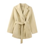 [New model] Double-sided woolen coat short 2C012-A379P295K448