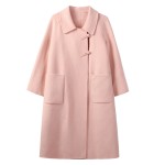 Wind buckle [winter shipment] pink small fresh woolen jacket 199-6799-P185-K268